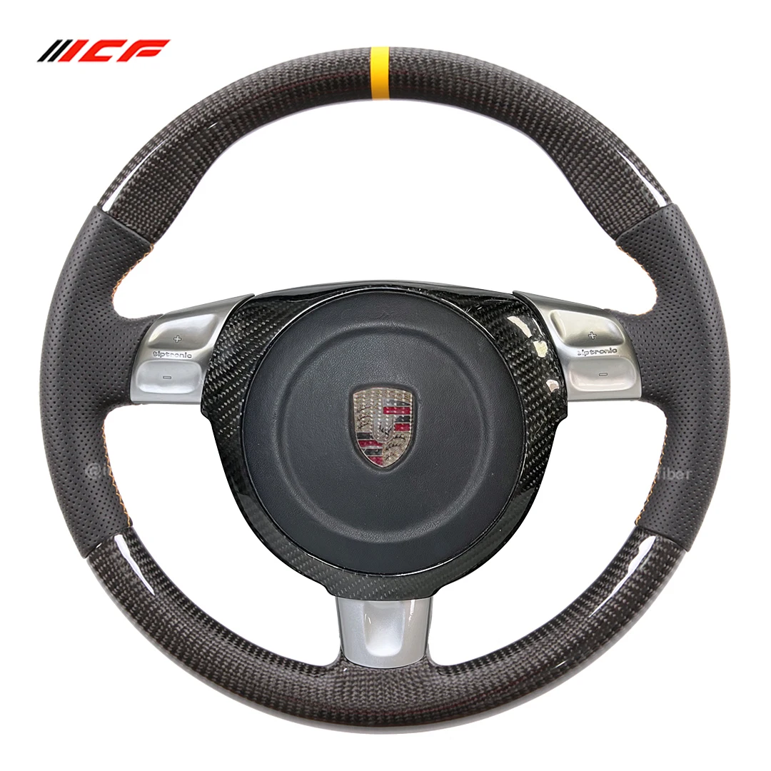 

Customized Making Carbon Fiber Steering Wheel for Porsche 911 Cayenne Macan Panamera Taycan Boxster Cayman Spyder GTS CF