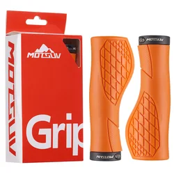 Premium Non-Slip Rubber Mountain Bike Handlebar Grips - Soft, Comfortable, Lockable Design (2-Pack) (1pair upgrade Orange)