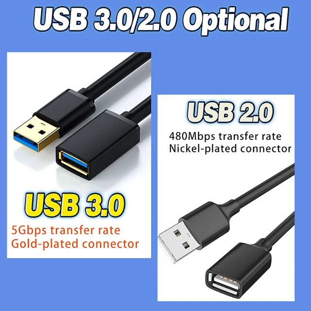 Rallonge USB 3.0 LinQ 1,5 mètres 5Gb/s - Câble d'extension Bleu - Français