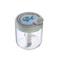 Manual Vegetable and Fruit Chopper with Pull Mincer and Garlic Crusher (400ml green)