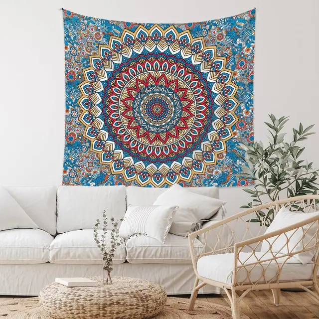 Green Mandala Wall Tapestry 5