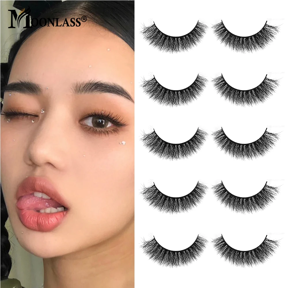 

Natural Short 10-15MM 3D Thick Mink Lashes Extension Maquiagem Wispy Soft Fluffy Dramatic Fake Eyelashes Extension Makeup Beauty