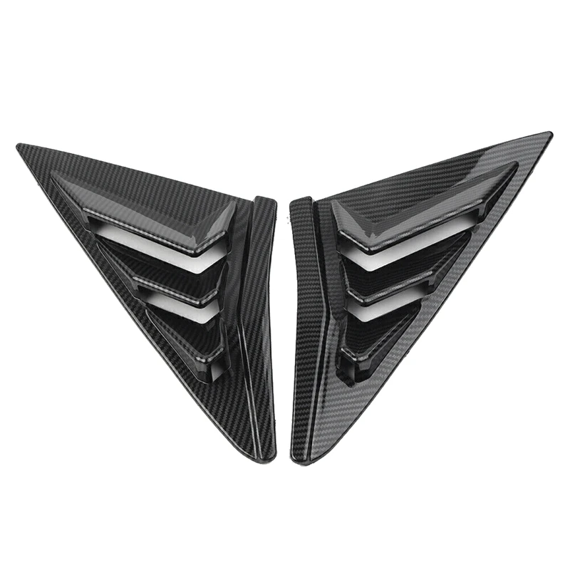 

For Honda Civic Type R Hatchback 2016-20201 Rear Side Vent Window Louver Cover Triangular Window Trim Carbon Fiber Color