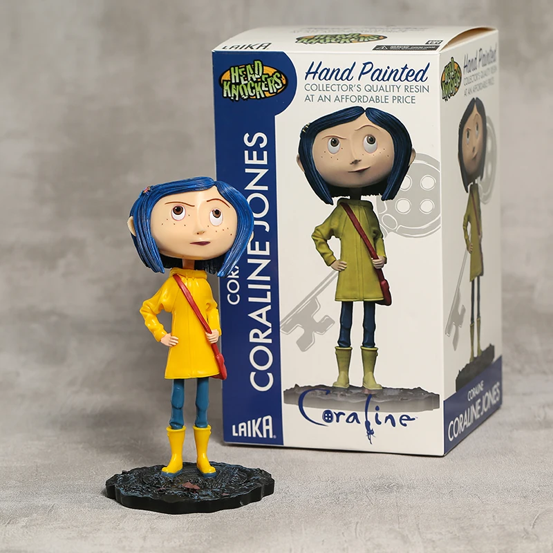Coraline Jones Head Knocker Bobble Head Model Figure Doll Decoration Toys Hobby Holiday Gift