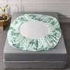 1PC Bedding Fitted Sheet with Elastic Band Wrinkle-Resistant Easy Care Soft Comfortable Breathable Bedding Full Size Bed Cover 3