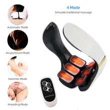 

Six Heads Neck Massager Cervical Spine Back Muscle Relaxation Machine Relief Pain Device 6-Zone Hammer Kneading Vertebra Impulse