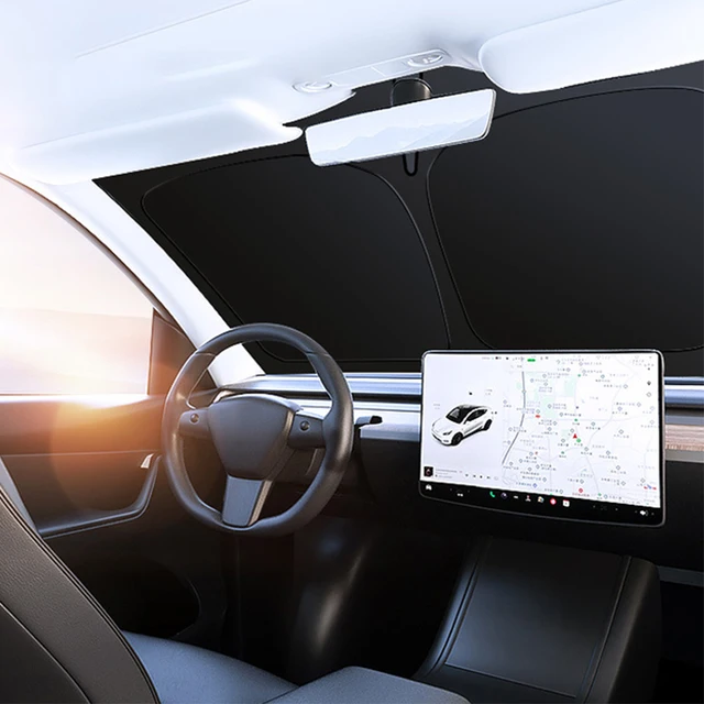 Car Windshield Sun Shade 4 Layers Nano Coating Window Shade Foldable Front Windscreen Sunshade UV Protection For Car SUV Truck 3