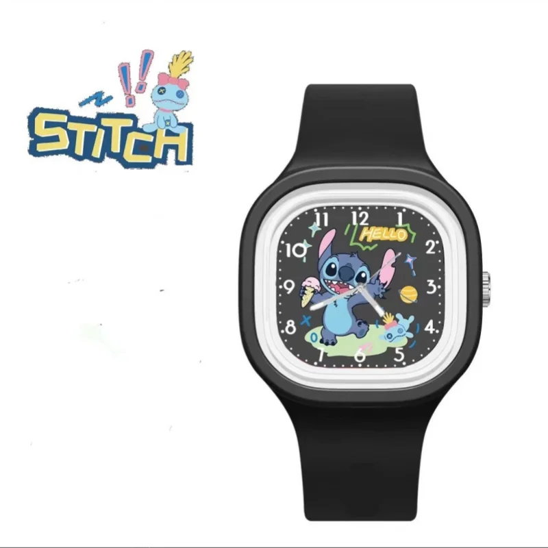 Kawaii Anime Disney Watch  Lilo & Stitch Children Watchs Sports Silicone Watch Cartoon Mickey Minnie Watch Kids Toy Gifts 6
