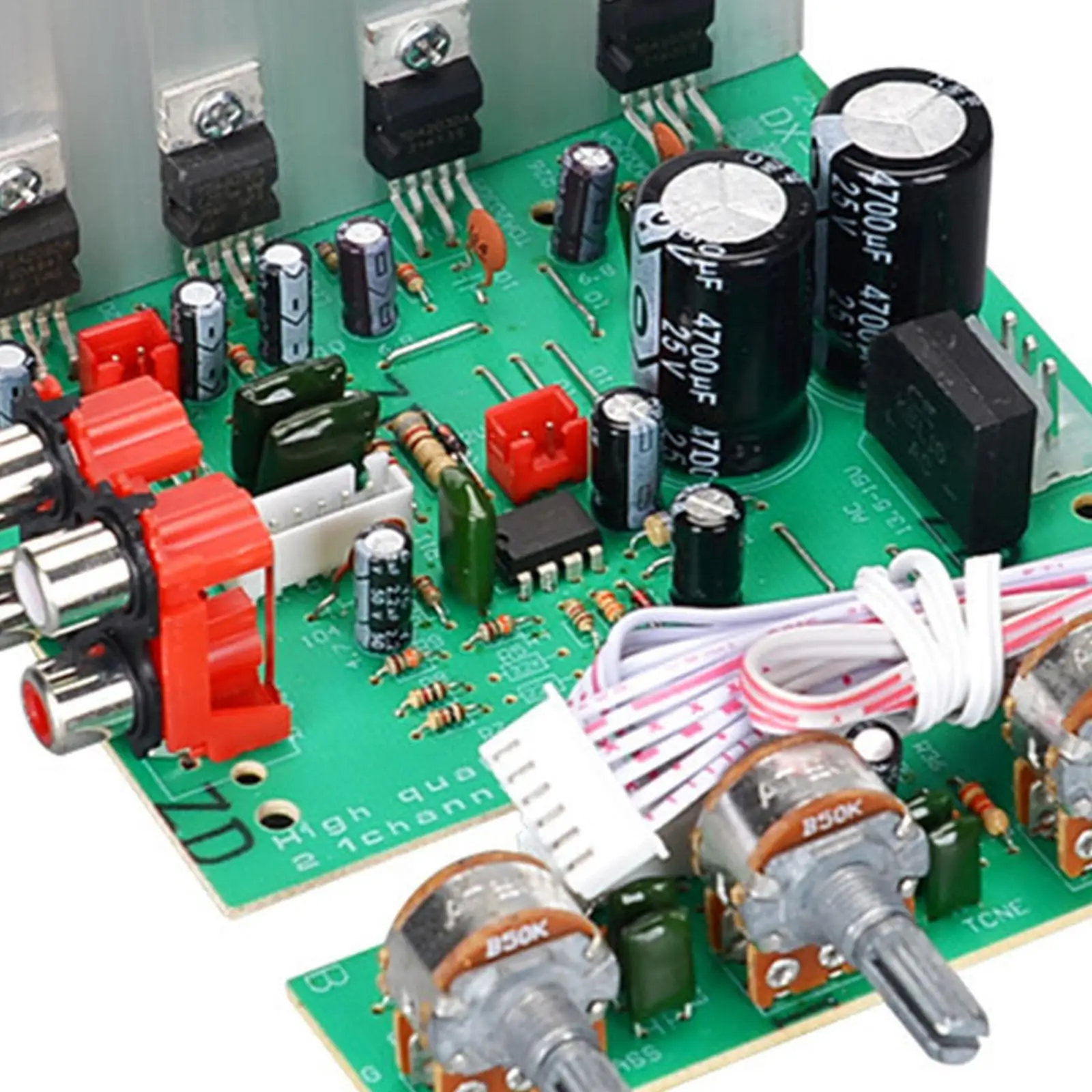 파워 앰프 보드 전면 및 후면 분할 인쇄 회로 기판, 사운드 시스템용 방열판 포함, 홈 시어터 스피커