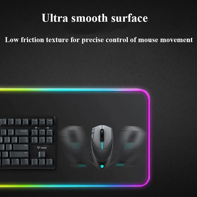 Mouse Pad RGB Luminous Mousepad Thickened Mouse Pad Large Table Pad Encrypted Anti Skid Video Game Office