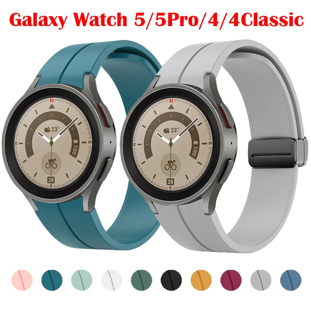 Sports Silicone Band For Samsung Galaxy Watch 5/4 44mm 40mm Watch 4 classic 46mm 42mm Bracelet Galaxy Watch 5 pro 45mm Strap 20mm watch band for samsung galaxy watch 4 classic 46mm 42mm smartwatch silicone sports bracelet galaxy watch 4 44mm 40mm strap