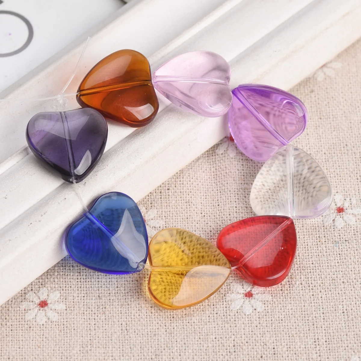 Jewelry Making Plastic Heart Charms 10/20pcs Plastic Acrylic