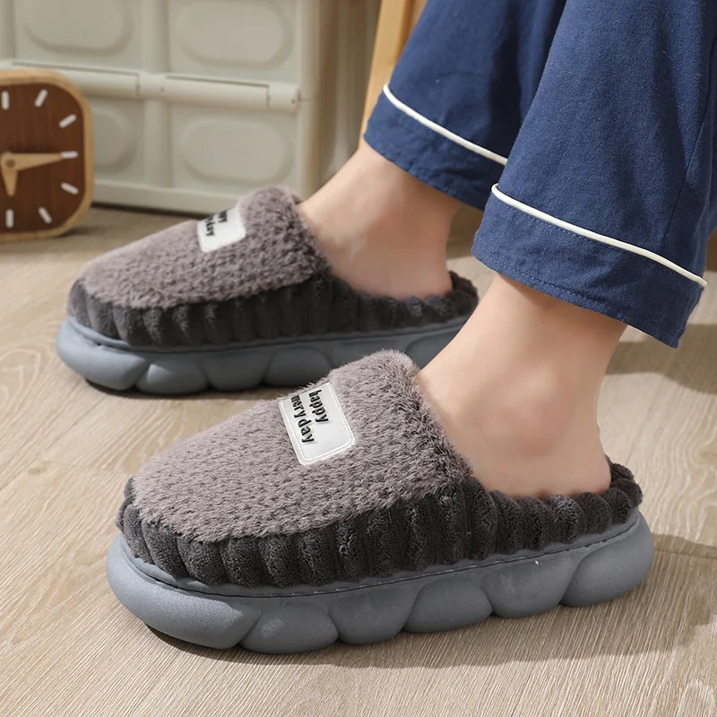 Indoor Slippers Men Fuzzy Slippers Big Slipper For Man Thick Sole