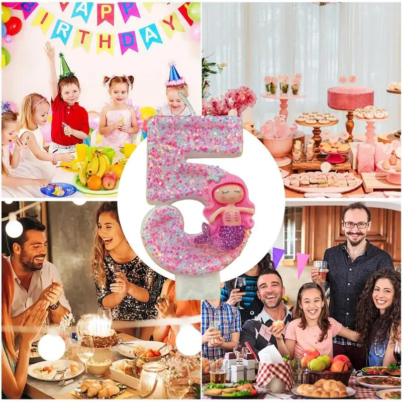 어린이 생일 양초, 생일 축하 양초, 생일 케이크 토퍼, 숫자 Candle0-9, 케이크 토퍼 장식