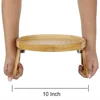 Storage Tray Table Sofa Armrest Clip-On Trays Natural Bamboo Sofa Tray Practical TV Snack Trays for Remote Control Drink Snacks 6