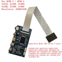 Carte de pilote de contrôleur HDMI Type-C pour IPAD3/4, 2K, 2048X1536, LP097QbronchA1416, A1430, A1403, A1458, A1459, A1460, écran LCD