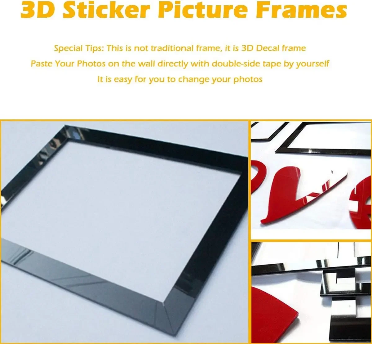 3D Acrylic Family Photo Tree Wall Stickers For Living Room DIY Photo Frame Tree