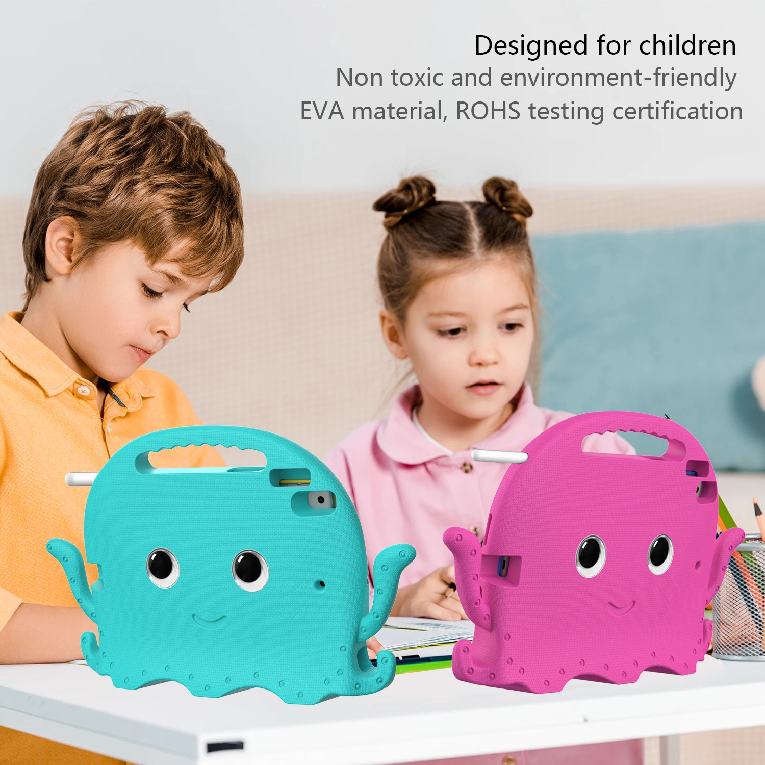 For IPad Air 4 10.9 2020 Pro 11 2018 2021 Stand Case Shockproof Kids EVA Cover For IPad 10.2 2021 Pro 10.5 Air3 Mini 6 5 4 3 2_voghion.com