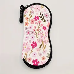 Neoprene Protective Eyewear Case - Elastic Zipper Pouch (Pink)