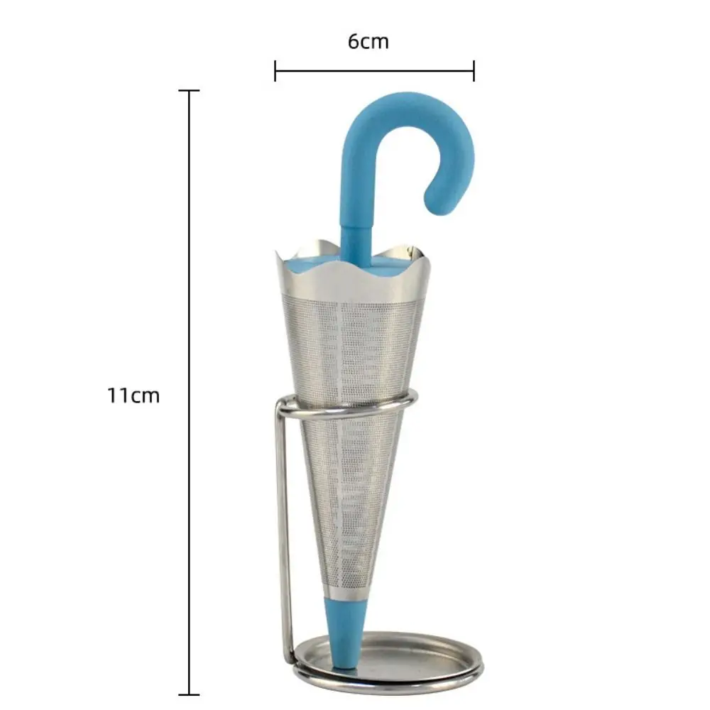 Stainless Steel Umbrella Shape Tea Infuser with Bracket Fine Mesh Reusable Sieve Spice Tea Brewing Diffuser