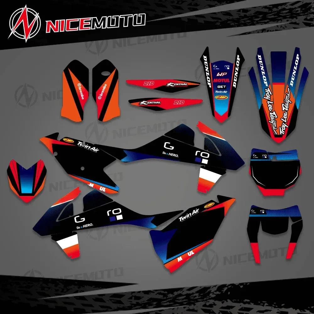 NICEMOTO new for KTM 125 250 300 350 450 SX SXF 2016 - 2018 EXC EXCF XCW 2017 2018 2019 Graphics Backgrounds Stickers Kit Decal