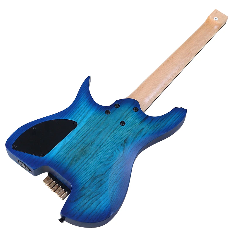 7 string headless electric guitar 30 inch solid ashwood body headless guitar maple neck headless electric guitar