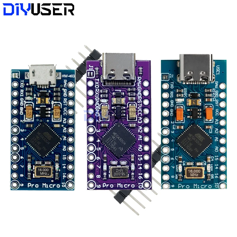 MICRO/MINI/TYPE-C USB ATMEGA32U4 Module 5V 16MHz Board For Arduino ATMEGA32U4-AU/MU Controller Pro-Micro Replace Pro Mini