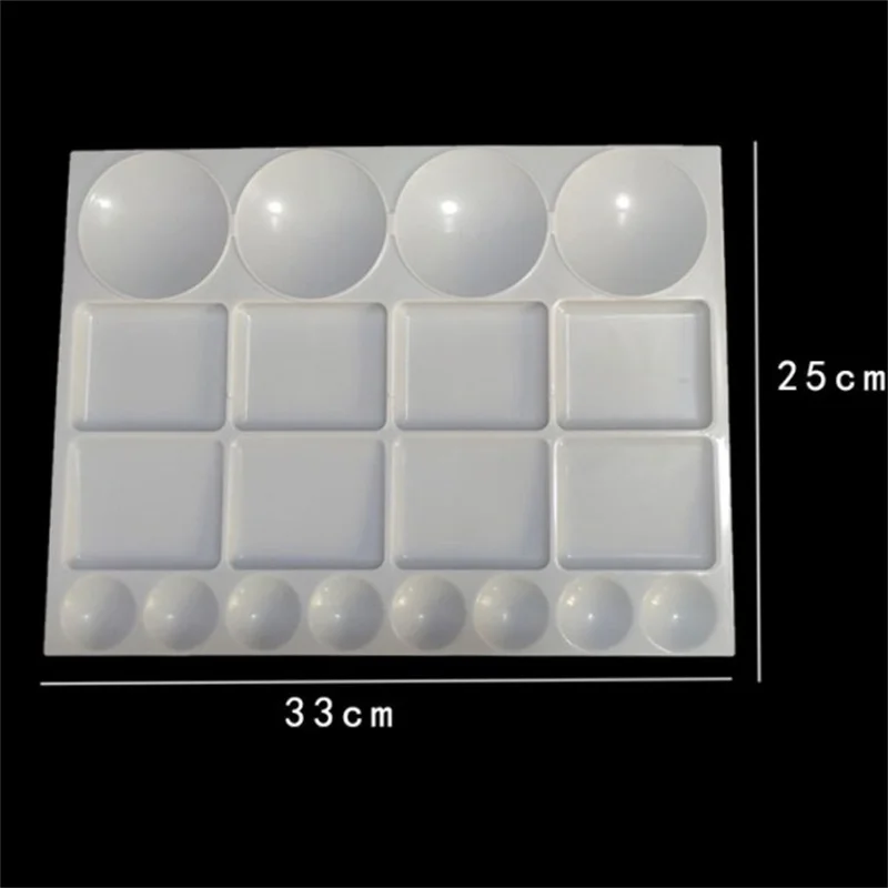 1Pc Oil Paint Water Coloring Palette For Kids Children Adults Art Acrylic Drawing Tray Plastic Pallet Student Stationery paint tray color palette watercolor palette