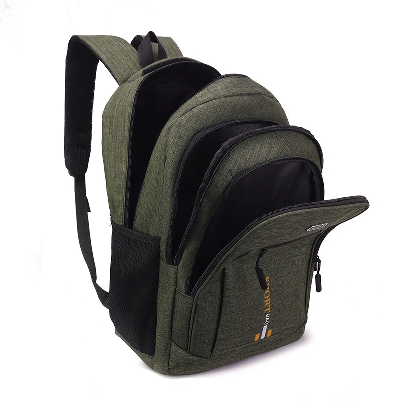 Large-capacity laptop bag with adjustable shoulder strap and trolley sleeve, durable nylon lining, and zipper closure