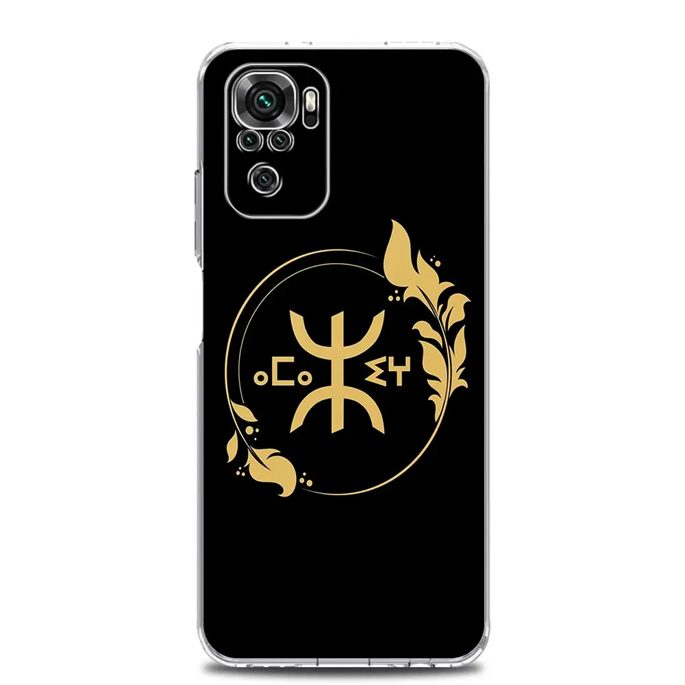 Clear Phone Case with Amazigh Berber Flag Design