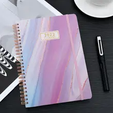 

1Pc Marbled Pattern Notebook English Loose-leaf Notebook Schedule Notebook