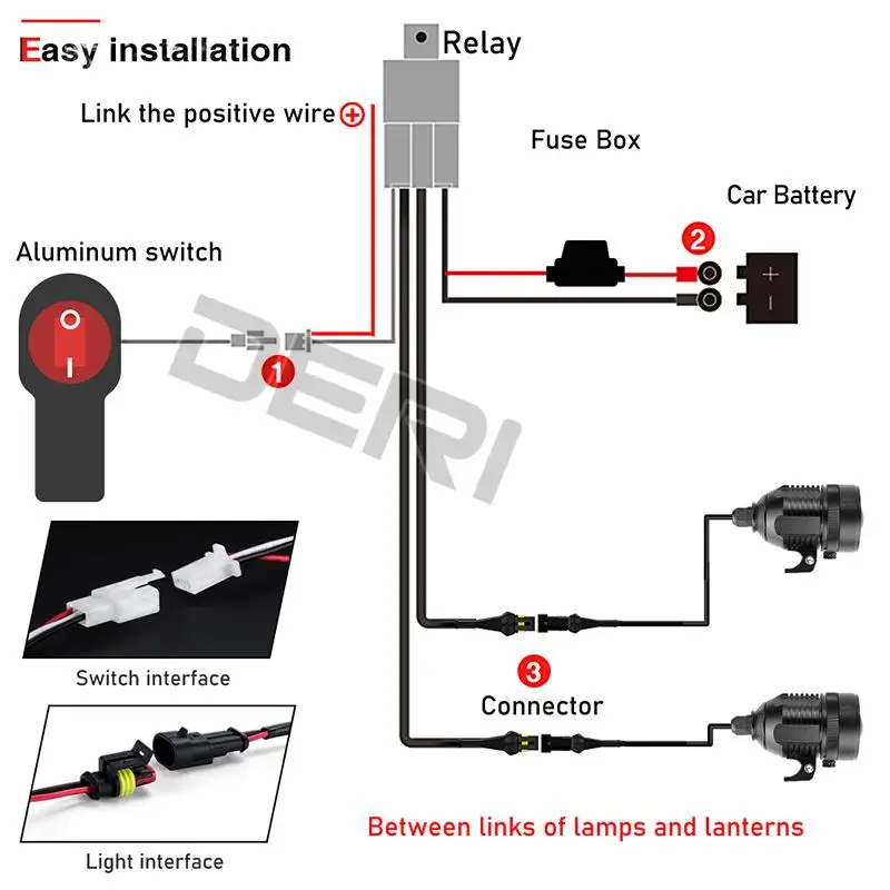 2x Feux LED longue portée + Antibrouillard - Performance+ - 40W - MOTO -  QUAD - COMBO LIGHT - Aluminium - BW001 - France-Xenon