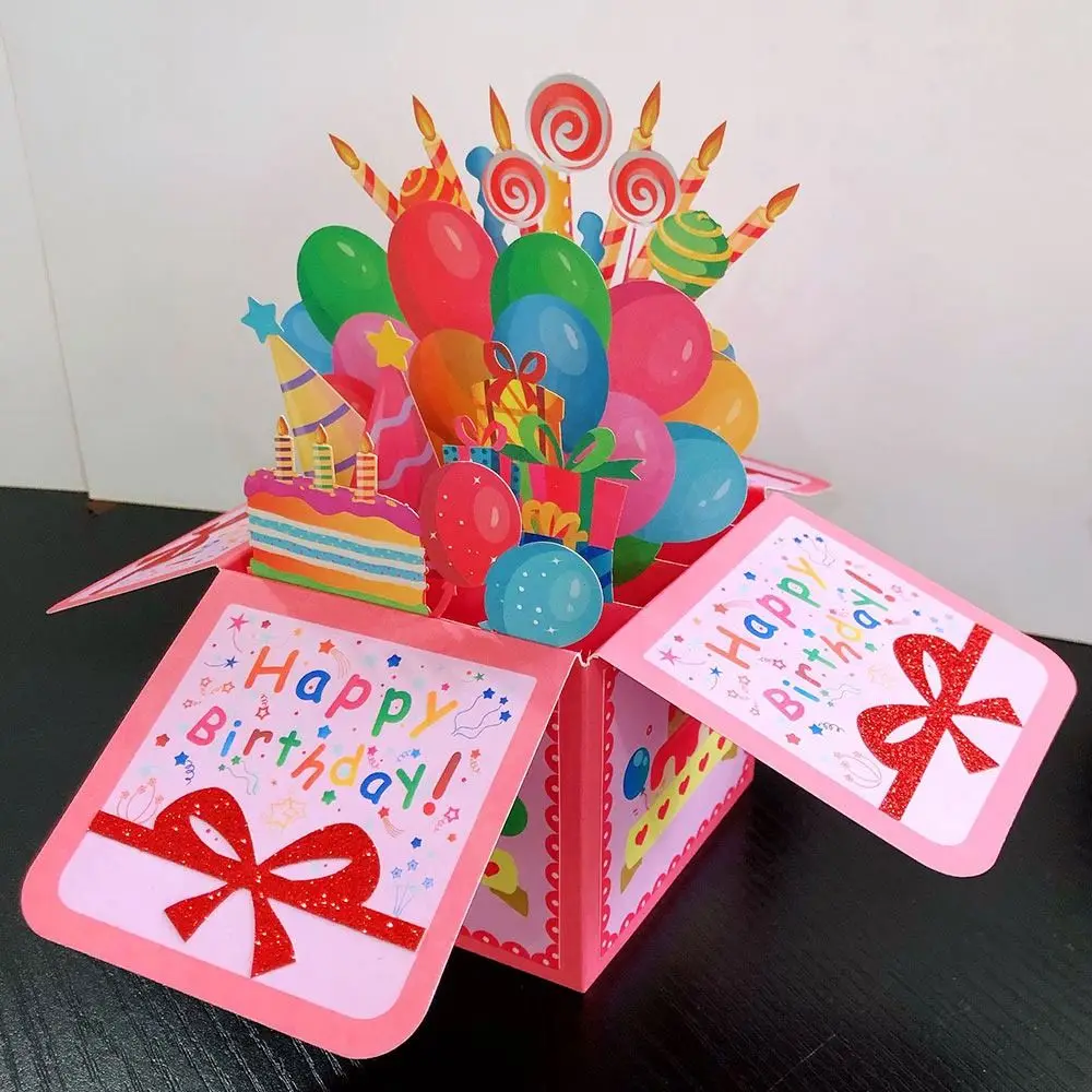 Fatto a mano rosa fiore bouquet 3D Pop Up Card 3D fiore compleanno Popup Card 3D rosa biglietto d'auguri 3D giorno della mamma san valentino carta di fiori - Italia