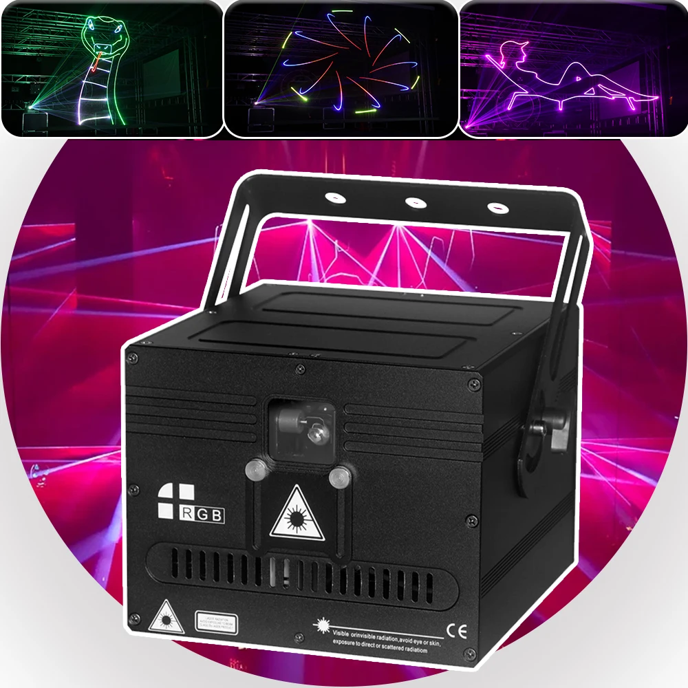 Ilda 1W 2W 3W 4W Rgb 3D Animation Beam Scanner Stage Laser Light Projector Dj Disco Bar Club Party Dance Wedding Xmas Show
