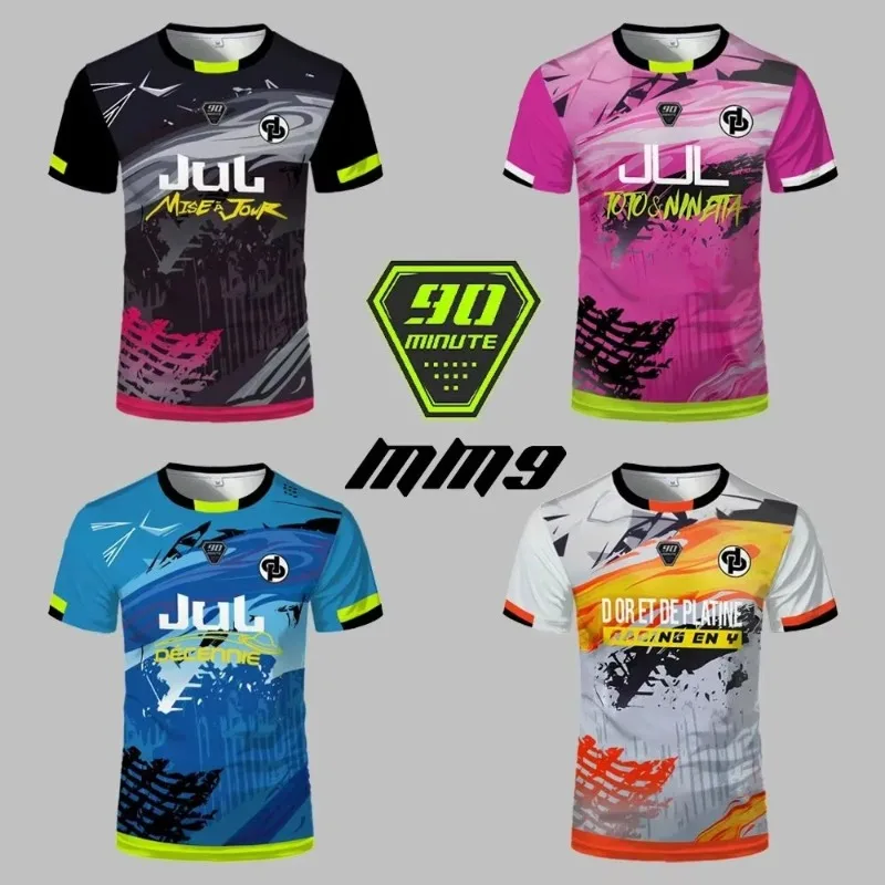90 Minutes Series MM9 JUL Fußballtrikot Herren Sommer Outdoor-Sport Schnelltrocknendes Trikot Übergroßes Fitness-Training T-Shirt