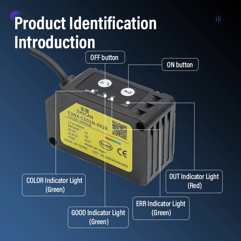 Intelligent integrated color mark sensor color recognition detection label correction separation positioning high-precisio