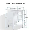 24" Solid Wood Bathroom Vanity Set with White Vessel Sink 2 Doors Bathroom Storage Cabinet Durable Waterproof Modern Design 2