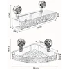 No-Drill Clear Wall Caddy, Light Luxury Style Glacier Pattern Suction Cup Shelf, Drill-Free, Removable, Multifunctional Triangle 6