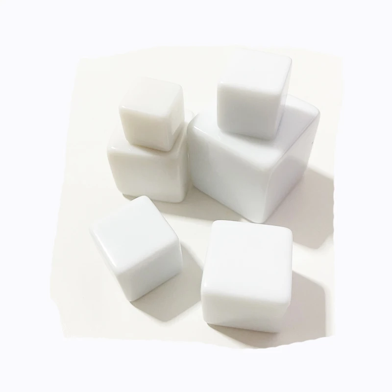 10pieces 12mm 14mm 16mm 18mm 20mm 25mm Glossy D6 White Blank Dice With  Square Angle Cube For Board Game Accessries - Board Game - AliExpress