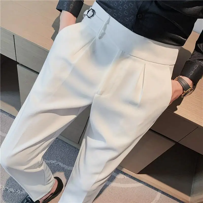 Men's New Fashion Solid Casual Slim Zippered Business Pants Long Trousers  at Rs 2174.99 | Men Casual Trouser | ID: 2851553318148