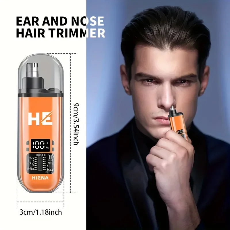 Ear and Nose Hair Trimmer, Painless Facial Eyebrow Hair Shaver, Portable Digital Display Nose Clipper, Rechargeable Hair Trimmer 6