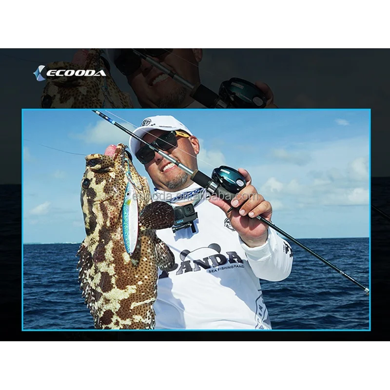 MSFactory ECOODA CYAN BLUE 시리즈 ECB 600 5.9:1/8.0:1 낚시 릴 바닷물 지깅 릴 12kg 브레이크 힘 베이트캐스팅 릴