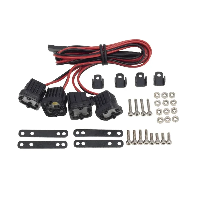 

RC Car Bright LED Lights Headlight Spotlight for 1/10 RC Crawler Axial SCX10 90046 Wraith Capra Redcat Gen8 VS4-10