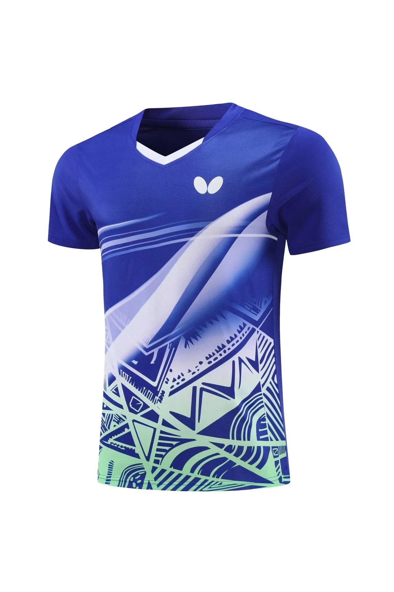 table tennis clothes for men and women quick drying breathable light tennis T-shirt team printed pattern and