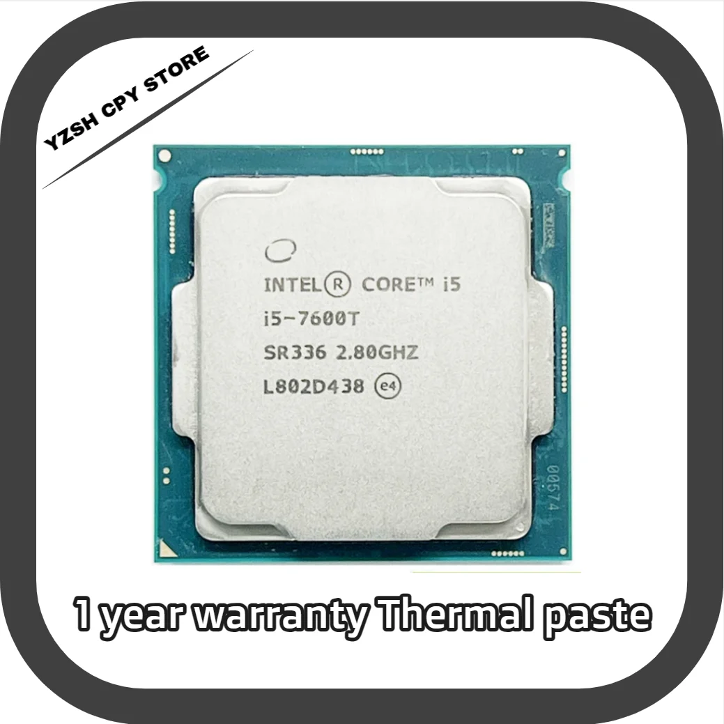 

Used Intel Core i5-7600T i5 7600T 2.8 GHz Quad-Core Quad-Thread CPU Processor 6M 35W LGA 1151