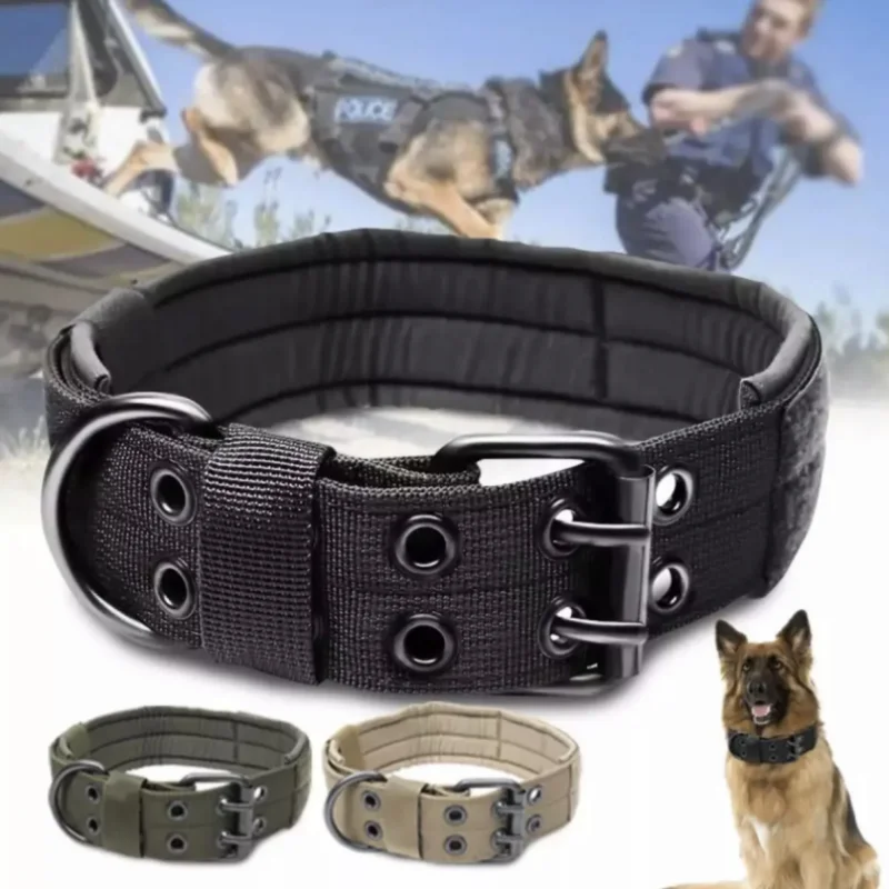 Adjustable Dog Collar Classic Reflective Training Military Dog Collar 1