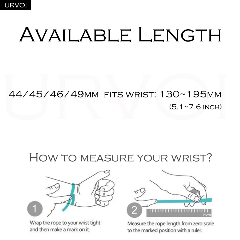 URVOI Ocean Silicone Sport Band with Black Buckle