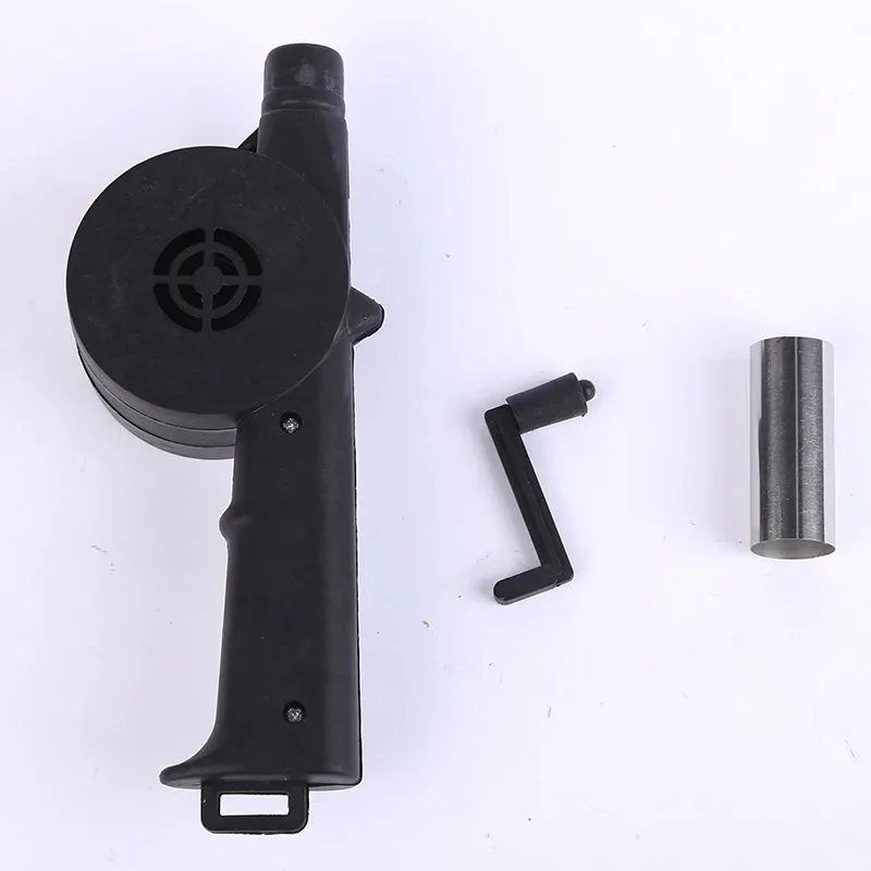 Hand Crank BBQ Fan Portable Outdoor Barbecue Air Blower Cooking Picnic Bellows for Picnic Camping Hiking Stove Grill Accessories