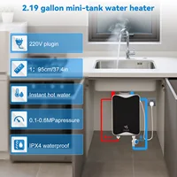 Chauffe-eau électrique instantané sans réservoir 5,5 kW 220 V, chauffe-eau instantané avec affichage numérique pour cuisine salle de bains 2