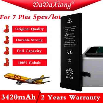 2024 5pcs/Lot DaDaXiong Factory Battery For IPhone 7P 7Plus 7 Plus 0 Cycle 3420mAh Replacement Repair Parts